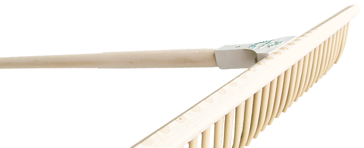 Handles of rakes made of limewood: Limewood is the best wood for handles of rakes. It is well-proveen since centuries and offers a many advantages: light and stable, elastic, flexile and unbreakable, does not splinter, does not deform, stays smooth in the hand.